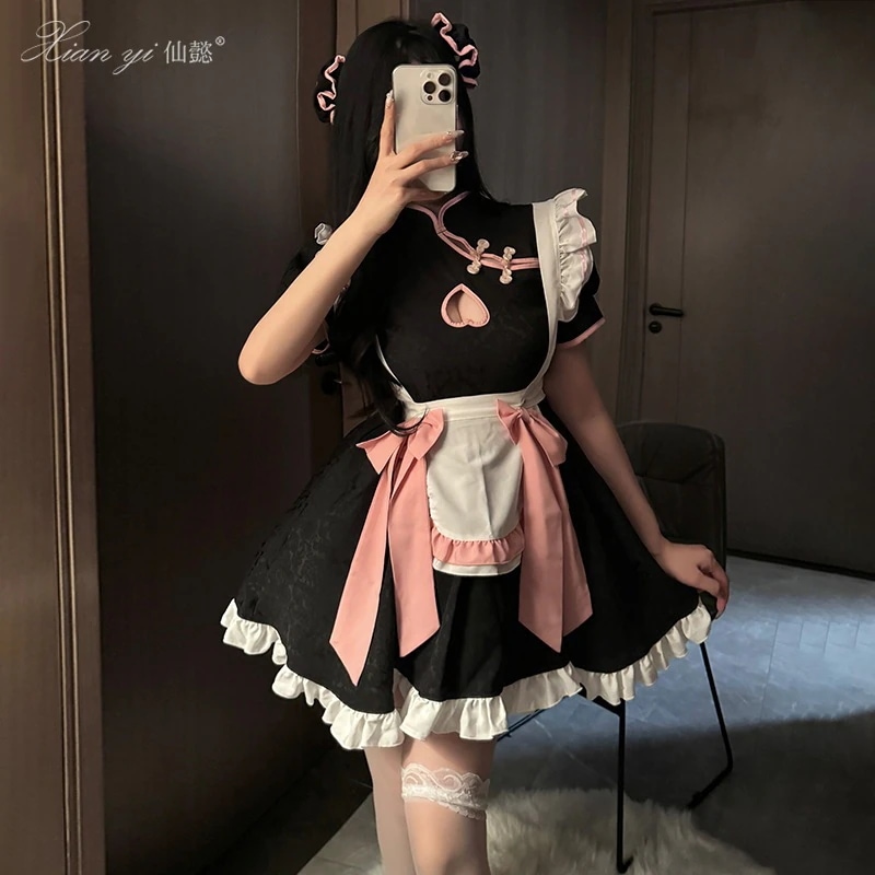 コスプレ メイド服 コスプレ チョンサムスーツ セクシードレス 女性