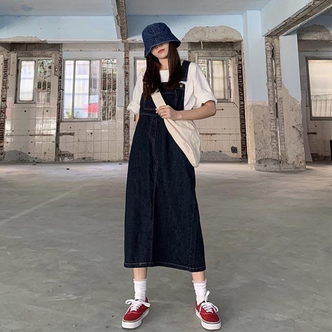 春 夏 ジャンパースカート レディース ワンピース デニムサロペット サロペット オーバーオール オールインワン サロペットパンツ