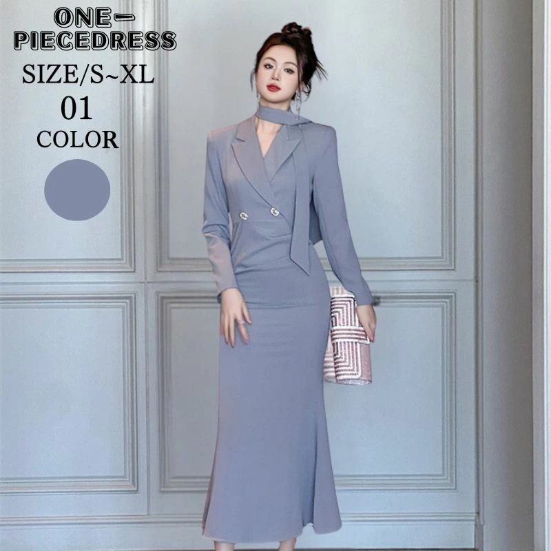 ワンピースドレス　タイトワンピース　ロングドレス パーティードレス　フォーマル　姫系　セクシー　Vネック　上品 大人 きれいめ おしゃれ 結婚式 ドレス パーティー　入学式　卒業式　20代 30代 4