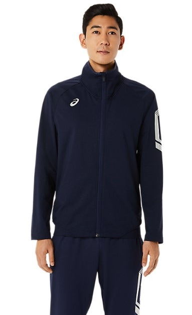 アシックス 2031D576-400-M メンズ 裏起毛 ストレッチ ニット ジャケット (ミッドナイト・サイズ：M) 2031D576400M