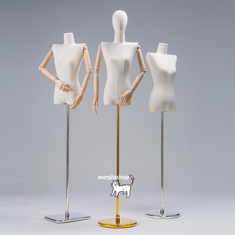 トルソー マネキン レディース 直角肩 韓国風 四輪移動便利 アーム付き 頭付き 腕 大人 モデル道具 ショーウインドー おしゃれ ドール 女性 裁縫 手芸 高さ調整 白 ベージュ 綿/麻表生地 10,973円