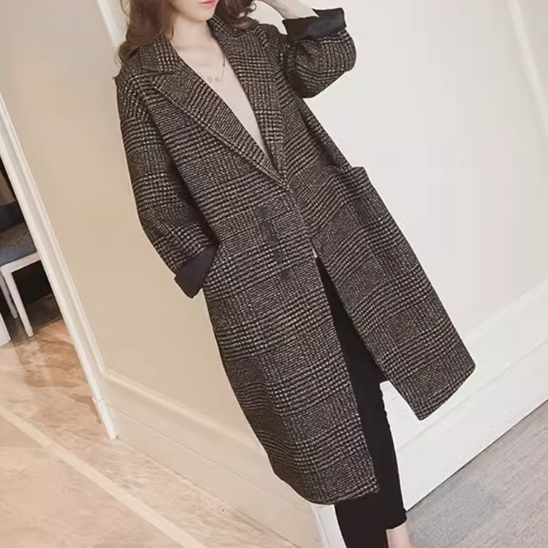 レディース コート アウター 上着 ウール 羽織 前開き ウールロングコート ロングコート ミッドレングス 長袖 ボリューム袖 Vネック 襟付き ワイド ポケット ボタン かわいい 大人可愛い