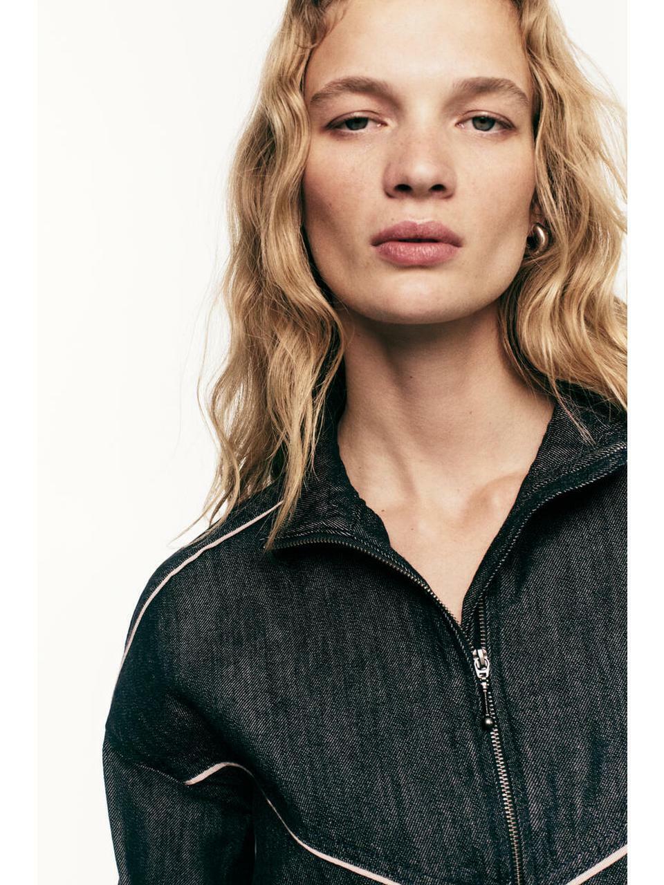 H&M オーバーサイズデニムジャケットダークデニムブルー 1320485001