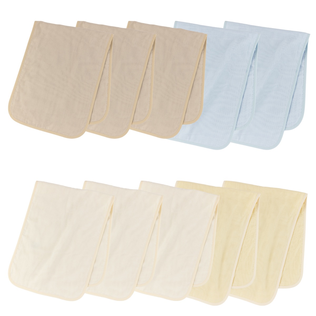 フェイスタオル 10枚セット まとめ買い ガーゼタオル 日本製 吸水 速乾 長め マフラータオル 3重 大人 ギフト プレゼント 薄手 ふわふわ 洗濯 34cmx100cm 5,412円