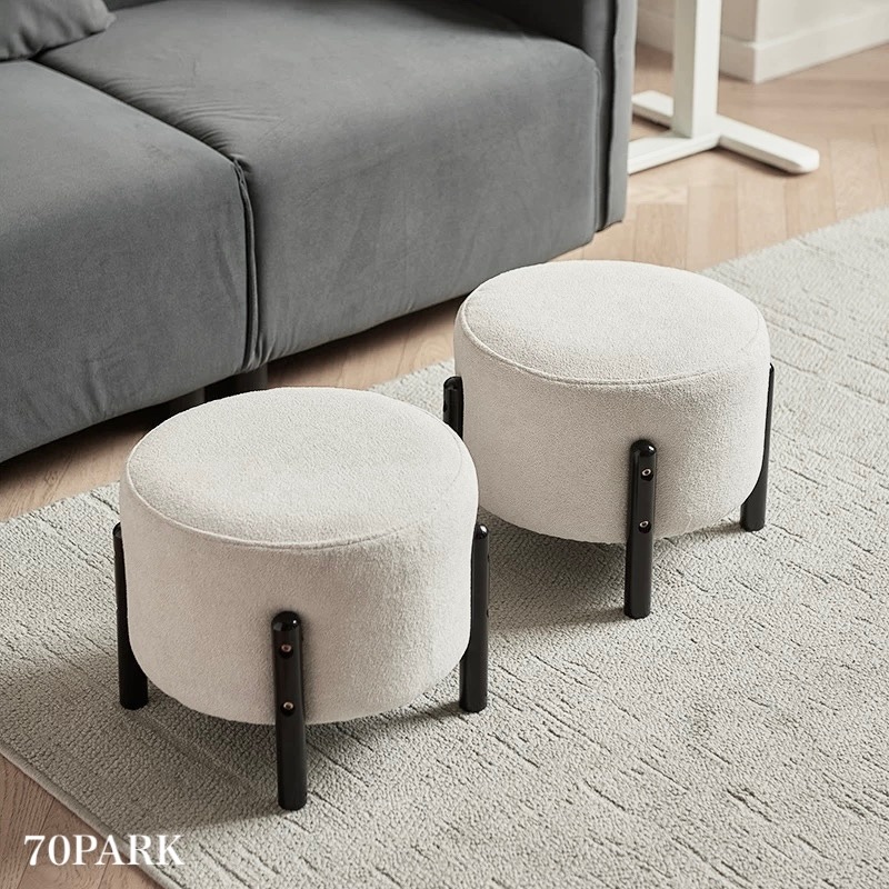 コンパクト 脚付き ラウンド スツール 全2色 オットマン チェア 丸椅子 玄関 おしゃれ テーブル 韓国インテリア 韓国雑貨 韓国っぽ インテリア雑貨 韓国 北欧 70PARK