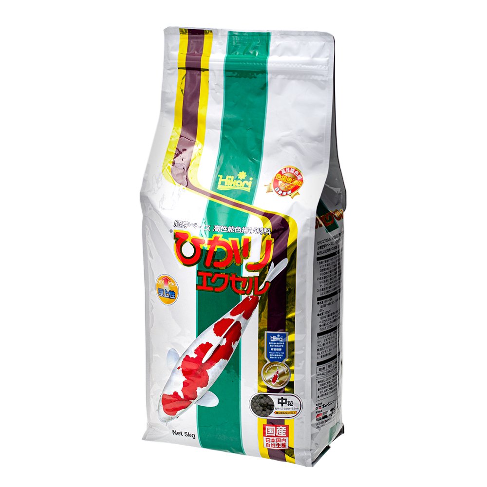 鯉の餌　ひかりエクセル　中粒　５ｋｇ　錦鯉　餌　飼料　お一人様４点限り　ＣＲＣ10―41―70―10―00