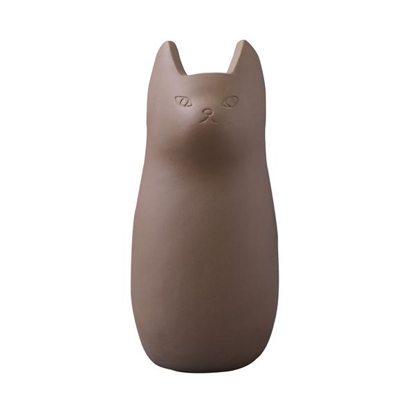 傘立て アンブレラスタンド 約幅21×奥行22×高さ45.5cm 猫型 ブラウン 陶器 完成品 玄関 入口 エントランス 店舗 オフィス 4,750円
