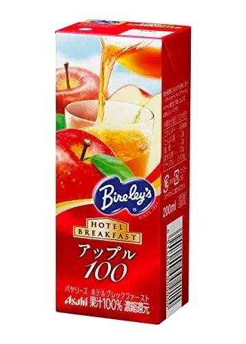 アサヒ飲料 バヤリース ホテルブレックファースト 100 (LL) 紙パック スリム 200ml×24本 りんごジュース 果汁 フルーツ 100%