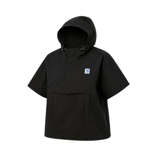 女性冷感フード半袖セットアップアノラック FM1K5222EWTL3-BLK
