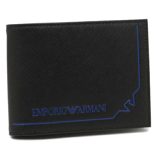 二つ折り財布 ブラック メンズ EMPORIO ARMANI Y4R165 Y731E 80001
