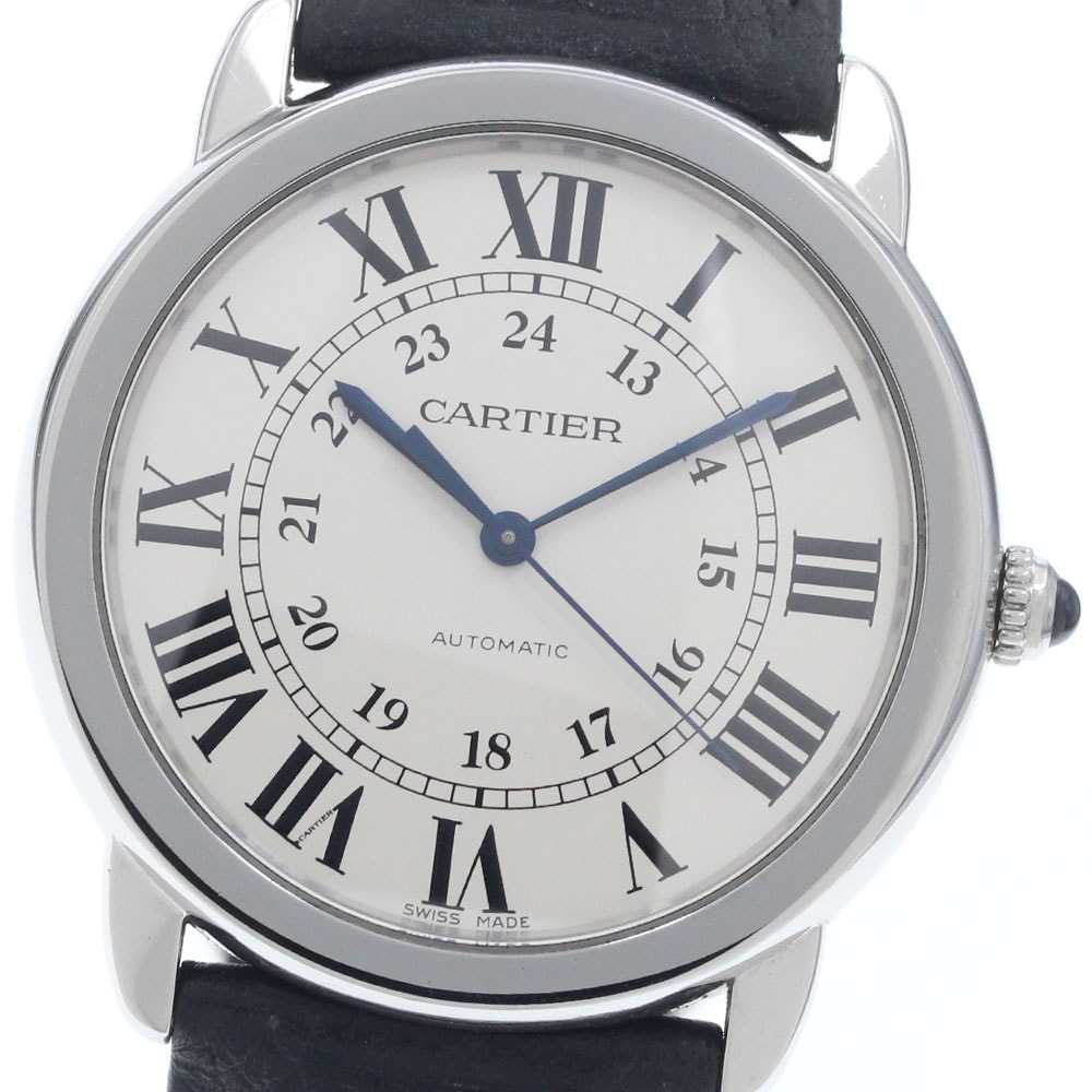 カルティエ CARTIER WSRN0021 ロンドソロ ドゥ カルティエ 36ｍｍ 自動巻き メンズ 保証書付き_960847【中古】