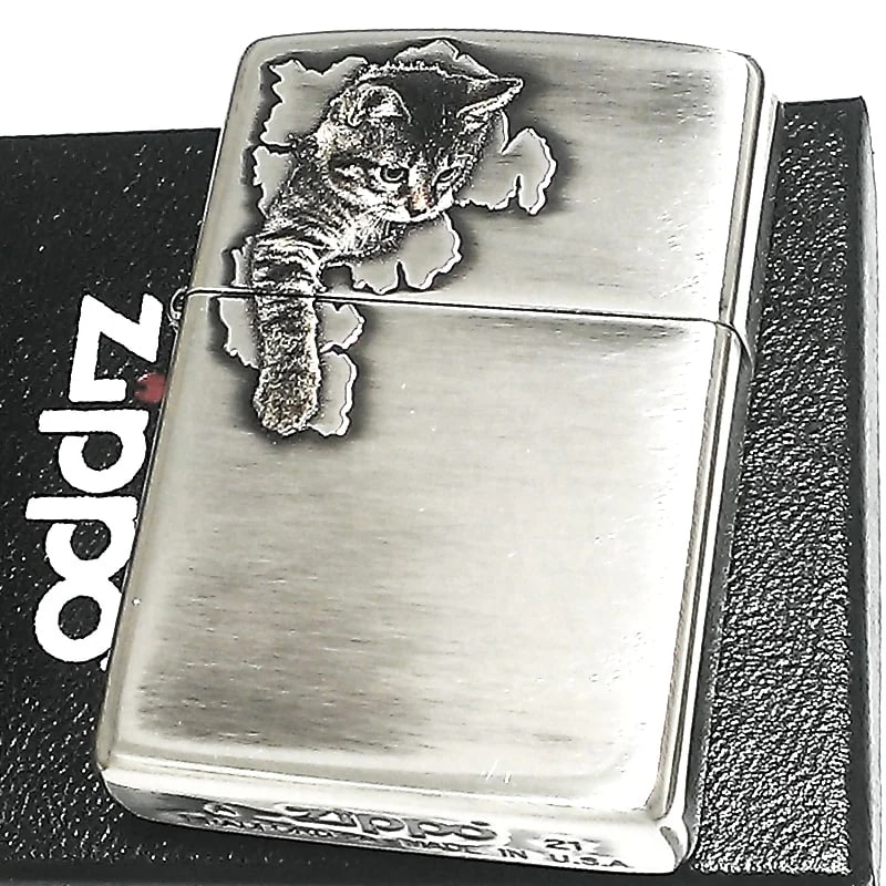 ZIPPO ライター ねこ キャットポー ジッポ 猫 かわいい ユニーク ネコ 可愛い 女性