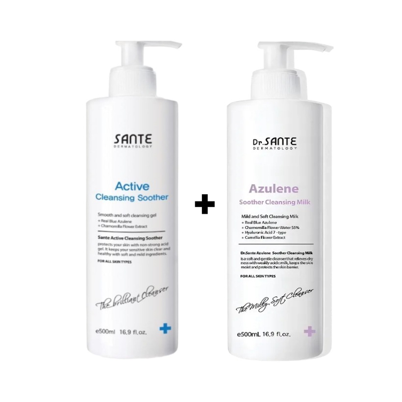 [1月限定] [韓国純正] dr san te韓国人気化粧品スーザクレンジング500ml+スーザミルククレンジング500ml/低刺激洗顔料/鋭敏肌洗剤/弱酸性洗顔料/