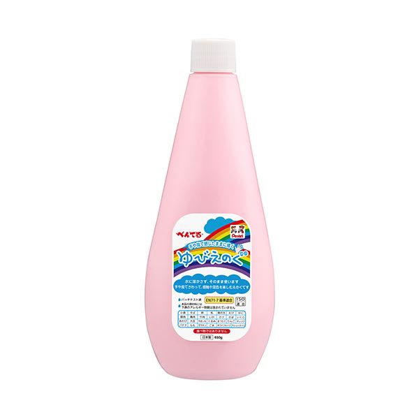 (まとめ) ぺんてる ゆびえのぐ 650g ももいろWHGT15 1本 (×10セット)