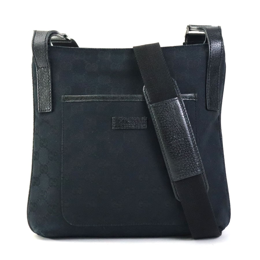 グッチ GUCCI 斜め掛けショルダーバッグ GGキャンバス ブラック ユニセックス 122793 e59173a