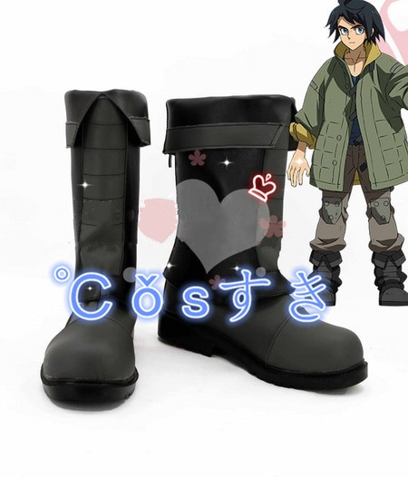 【全店任意2枚購入で100円OFF】機動戦士ガンダム 鉄血オルフェンズ 三日月 オーガス コスプレブーツ 靴 コスプレシューズ cosplay イベント ハロウイン パーティー