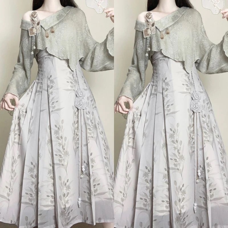 正規品デザイン寂語新韓国cos要素上着サスペンダースカートセット