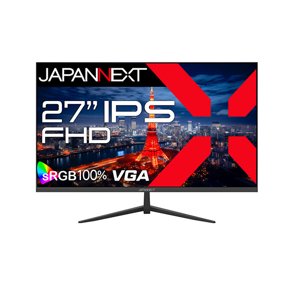 JAPANNEXT JN-IPS271FHD 液晶ディスプレイ 27型 / 1920×1080 / HDMI×1 VGA×1 / ブラック / スピーカー有 / 2年保証 メーカー直送