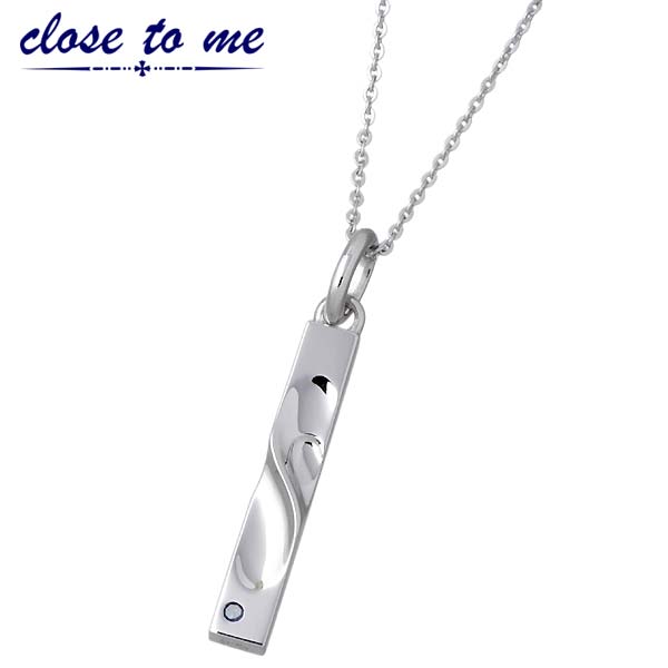 クロストゥーミー close to me シルバー ネックレス ブルーダイヤモンド