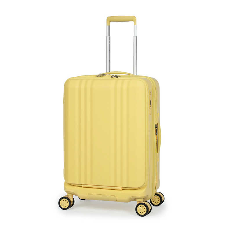 A.L.I　スーツケース ジッパータイプ 宿泊目安：4～6日間 055L 拡張機能搭載 フロントオープン デカかるEdge2 レモンイエロー　ALI-078-22FW