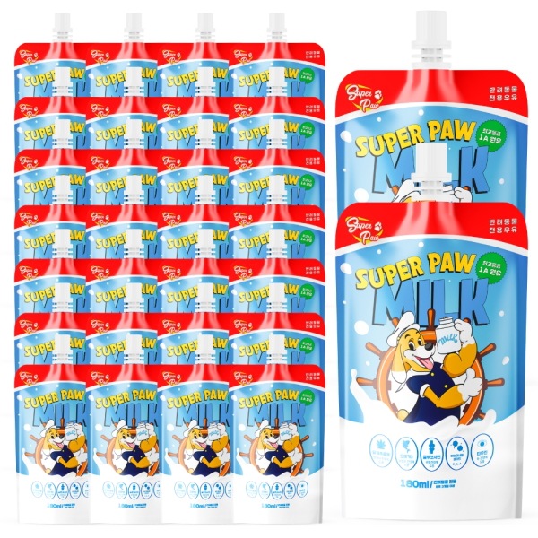 スーパーフォーペットミルク 180ml 30本 / 犬 猫用 たんぱく質牛乳