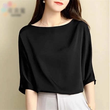 トップス 袖あり 半袖 5分袖 五分袖 Uネック ラウンドネック 快適 着心地 シンプル カジュアル 大人 おしゃれ お洒落 かっこいい レトロ 大人女子 こなれ感 ラフ ラブリー キュート ルーズ