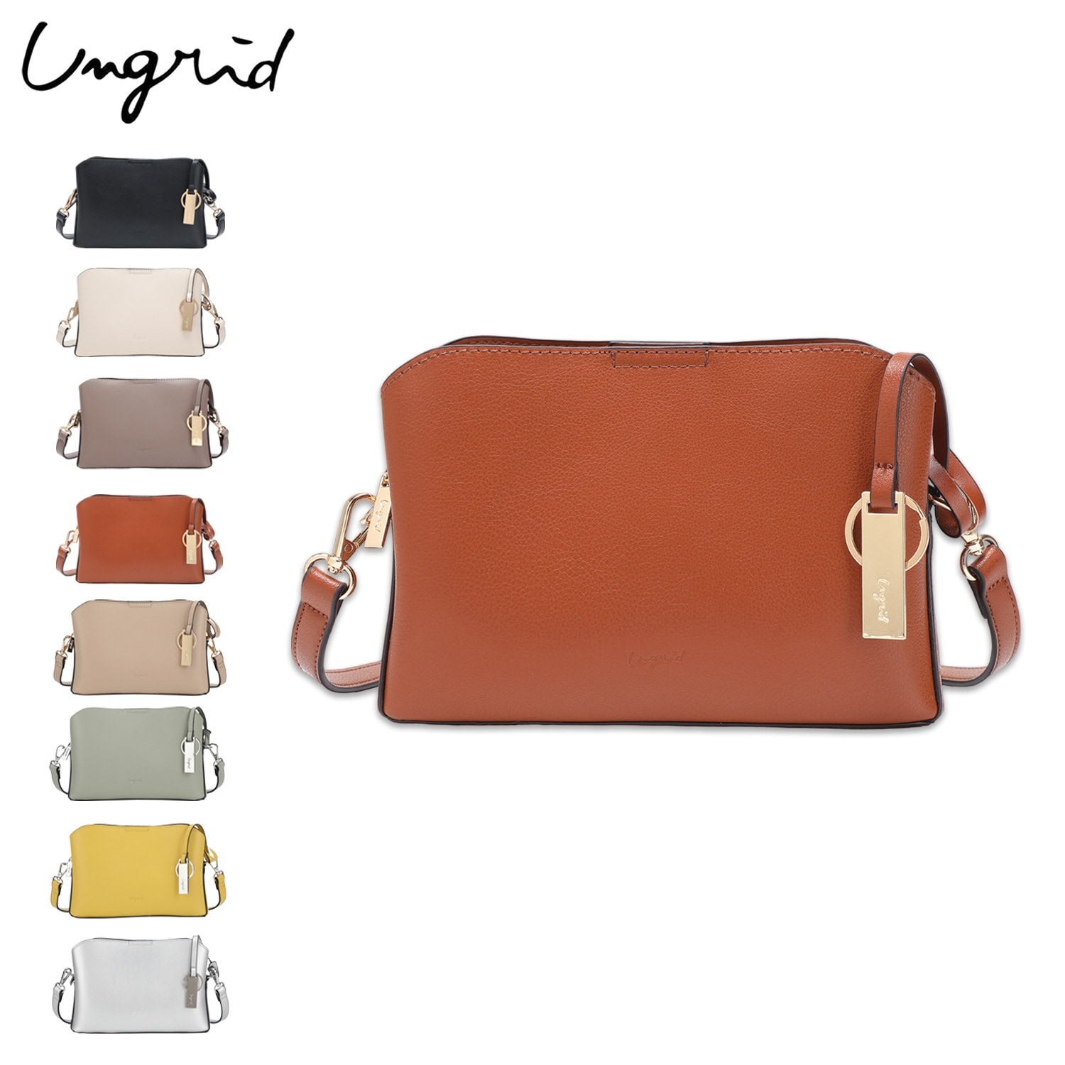 ショルダーバッグ ミニ スマホケース パスポートケース レディース 斜め掛け キーリング付き 52920B