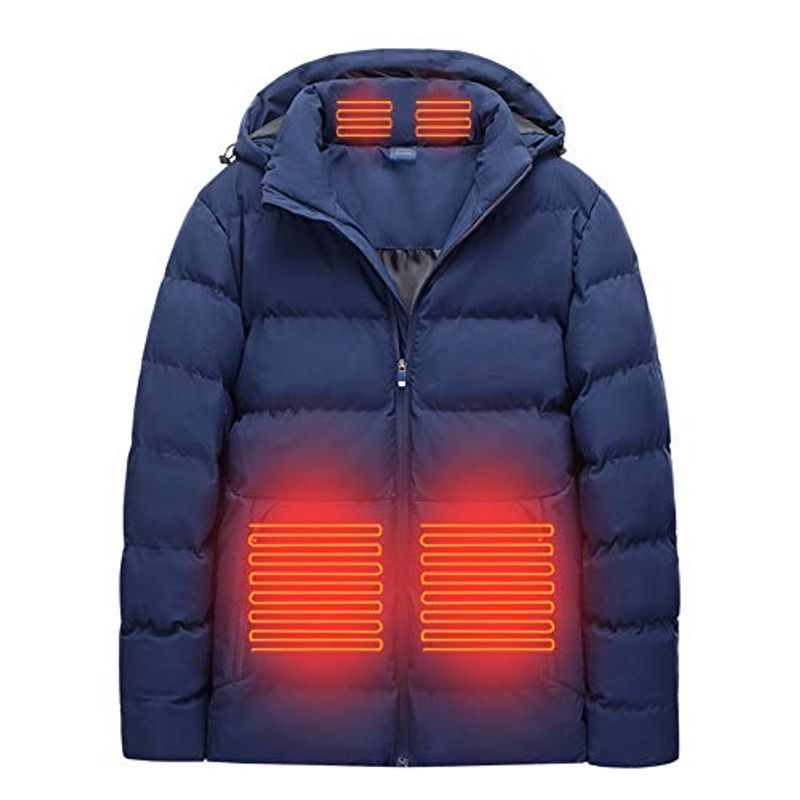 電熱ジャケット メンズ ヒータージャケット 中綿入り 電熱ベスト ダウンジャケット 作業 防寒 電熱