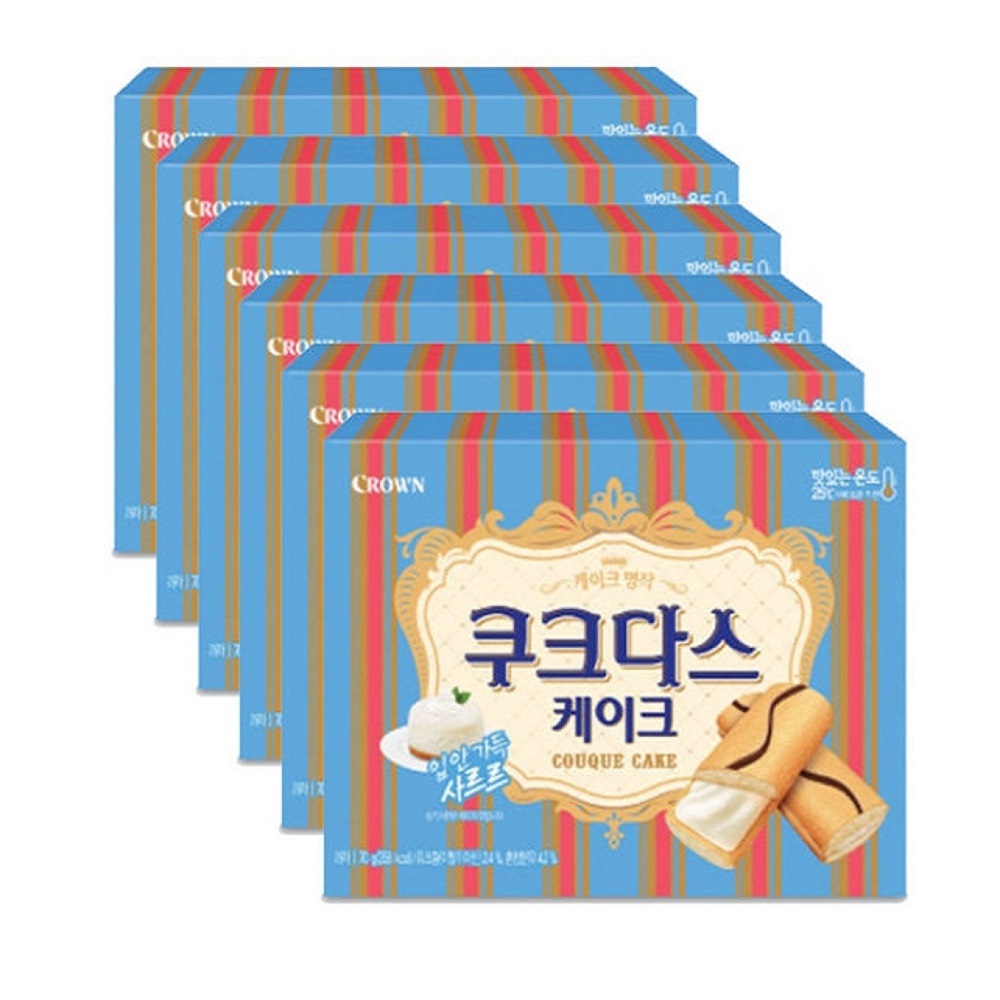韓国-K MEAL-ククダス ケーキ 154g 6パック 純クリーム コーヒー 牛乳と一緒に デザート -K FOOD
