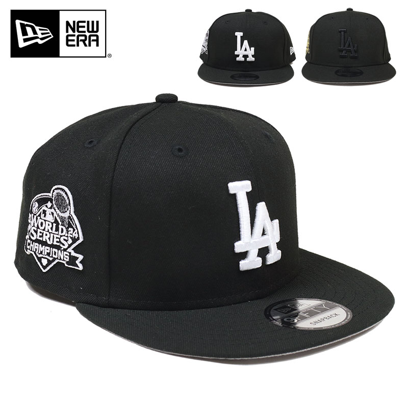 ニューエラ ベースボールキャップ NEW ERA 帽子 MLB 優勝記念モデル メンズ レディース ブランド 大きいサイズ おしゃれ ドジャース 黒
