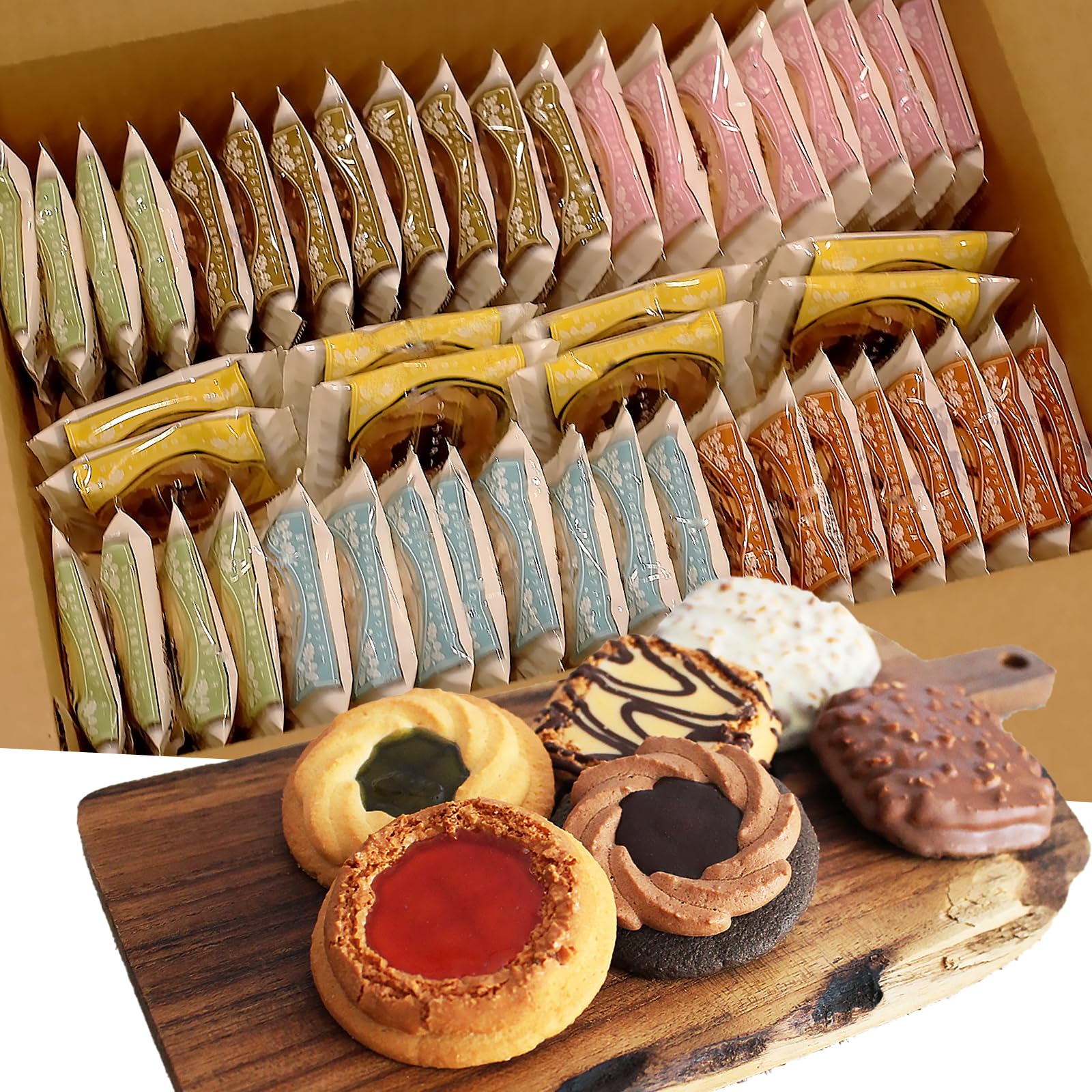 【三丁目の菓子工房】昔ながらの2度焼きクッキー（ロシアケーキ） (6種 48個)