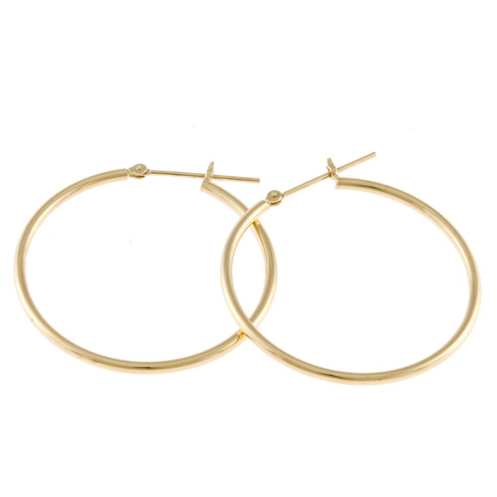 フープ パイプ 1.5×30 ピアス 18金 K18ゴールド 新品