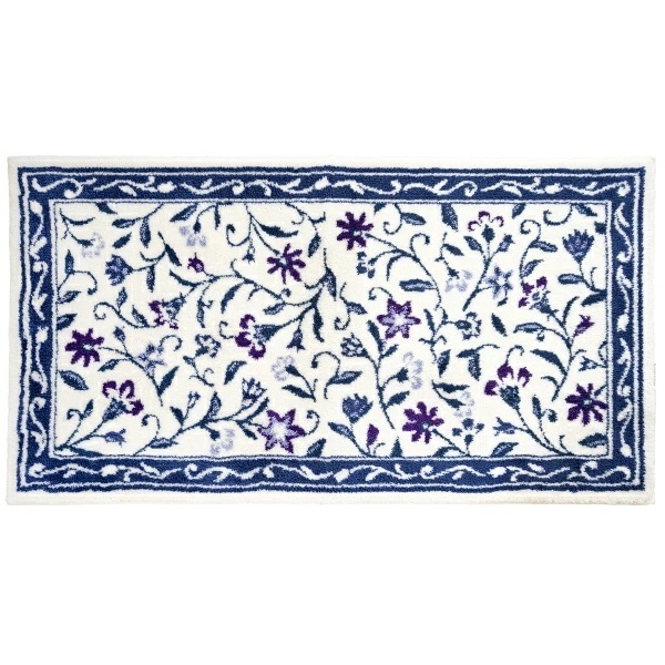 モンテサラサ 吸着 60×110cm 玄関マット ネイビー 滑り止め 洗える 丸洗い 抗菌 防臭 エレガント