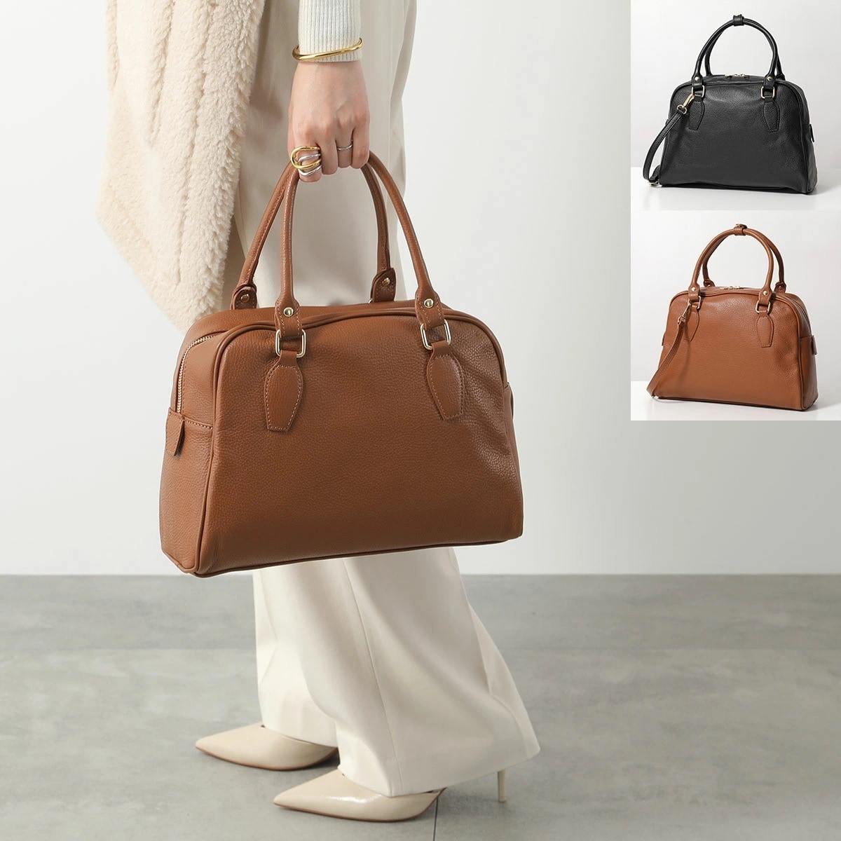 MILLELA FIRENZE ミレッラフィレンツェ ハンドバッグ 10200564 レディース レザー ショルダーバッグ ボストンバッグ 鞄 カラー2色