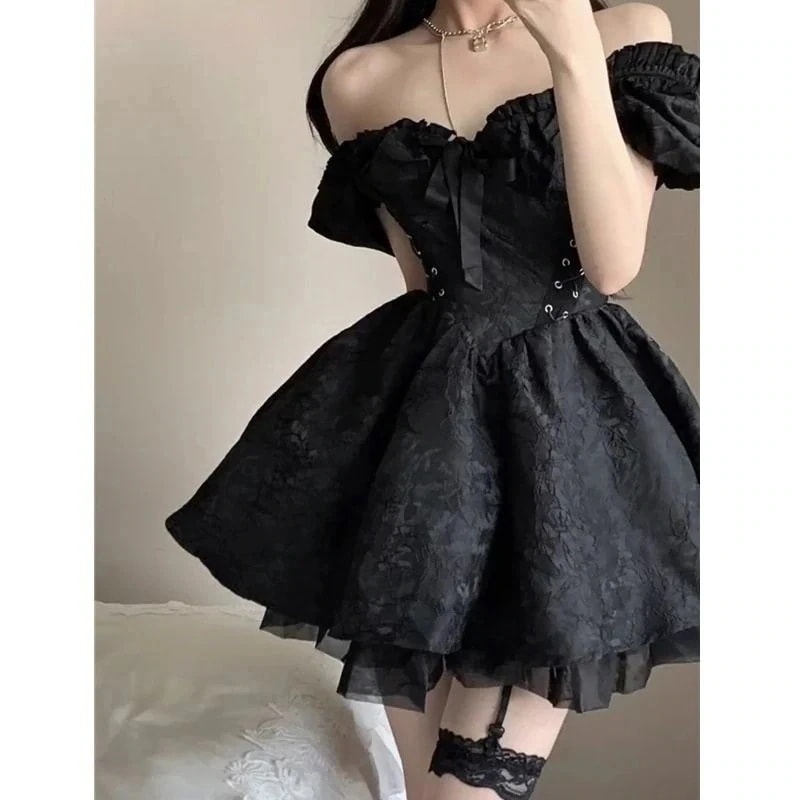 【裕福になる】パーティードレスドレス ギャルデザインセクシーワンピ気質a字ミニスカートの新作ワンピースコスプレドレス