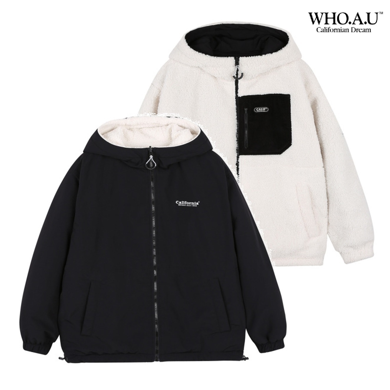[最終在庫] 即出荷 Reversible Hood Warm-up (R) _BLACK (WHJJC1191U)