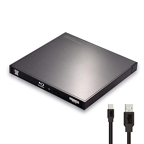 ロジテック ブルーレイドライブ 外付け 【 Win/Mac 対応】 USB-A/USB-C Type-C (TM) ケーブル付属 ポータブル M-DISC 国内メーカー BD再生 ソフト無し LBD 10,745円