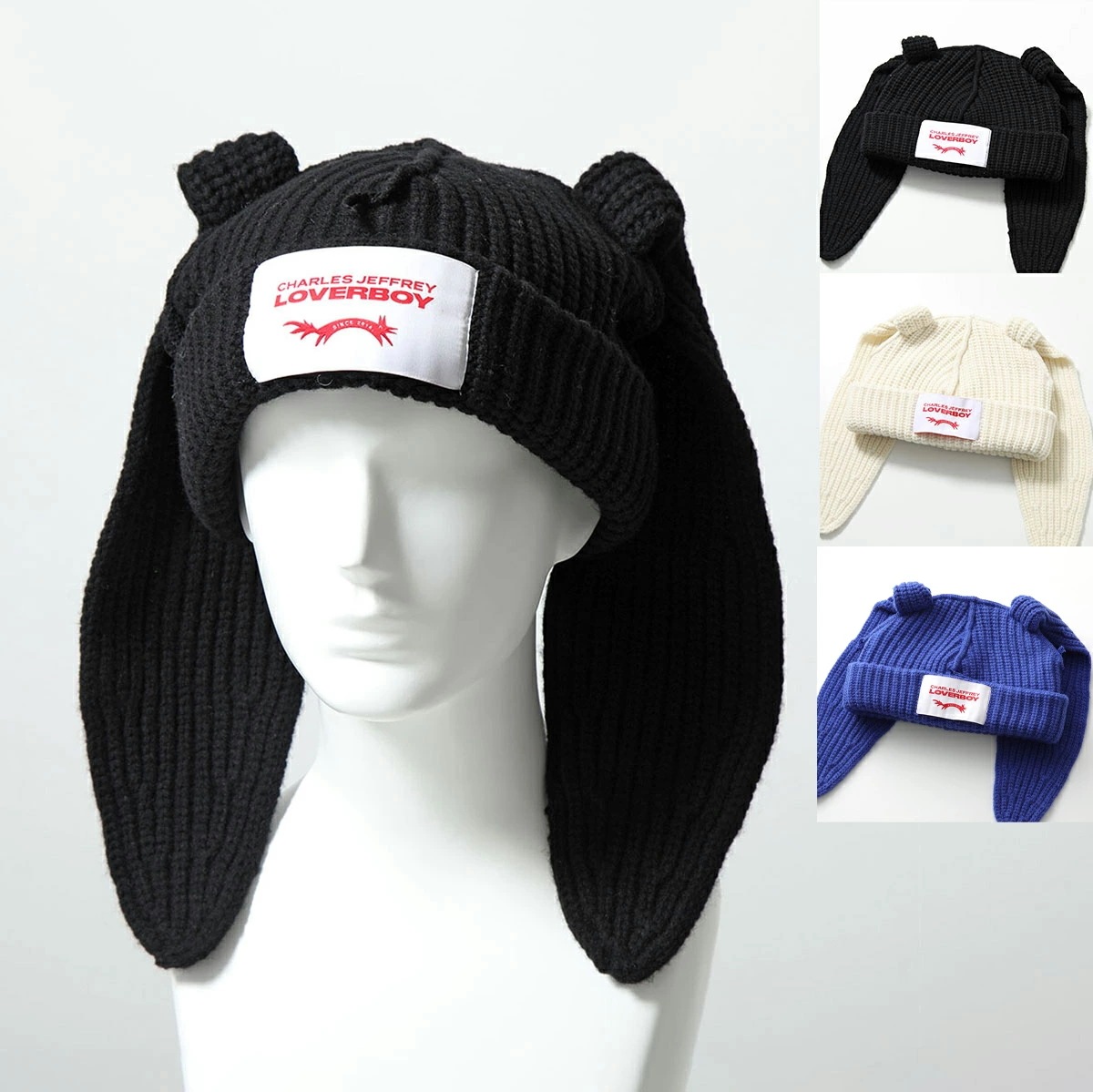 CHARLES JEFFREY LOVERBOY チャールズジェフリーラバーボーイ ニット帽 CHUNKY RABBIT BEANIE 032131101 032131102 041130301 帽子