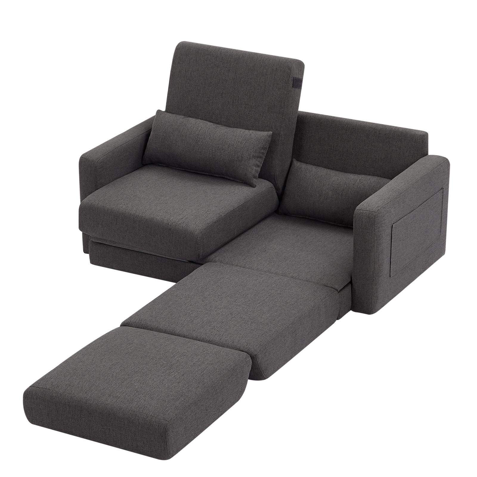 5色 2 seater ソファ 2人掛け 収納付き ファブリック 両側に肘掛け付き 木脚外し可能 ローソファ コンパクト ひとり暮らし カウチソファー 【日本国内出荷-3日で配達】 DJYC238 22,532円