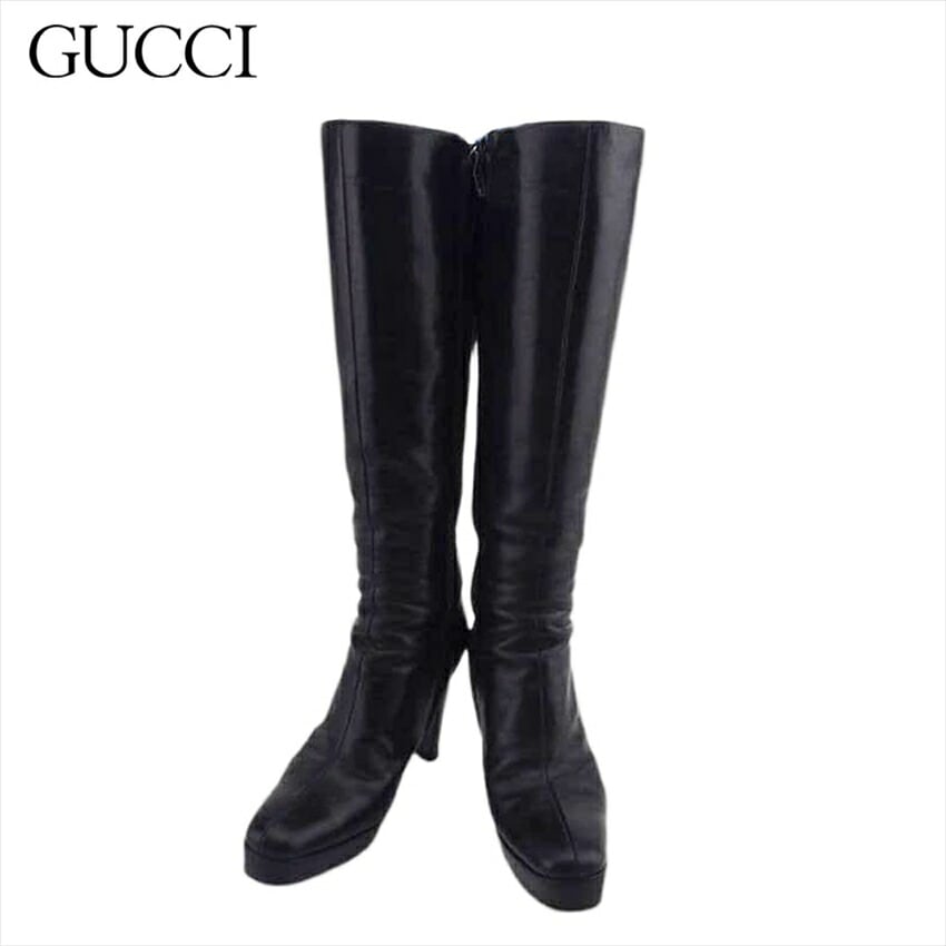 ブーツ シューズ 靴 レディース ブラック 中古