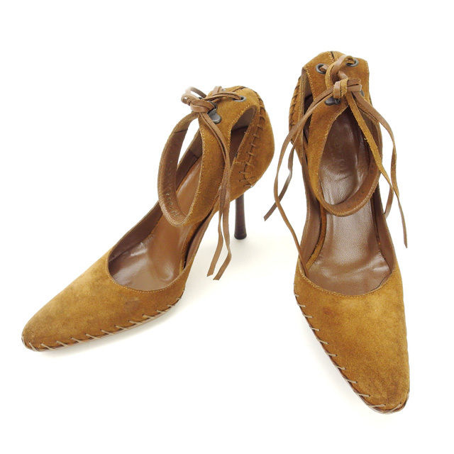 パンプス ＃35　1/2 ライトブラウン 中古