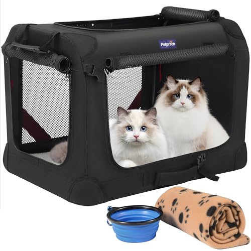 ペットケージ 犬ケージ 猫 キャリー 犬用クレート 折りたたみ 頑丈耐久 変形しない 通気性 大容量『室内休憩車載旅行通院防災避難キャンプに大！』大型猫用・猫が2匹・小型犬 13kgまで