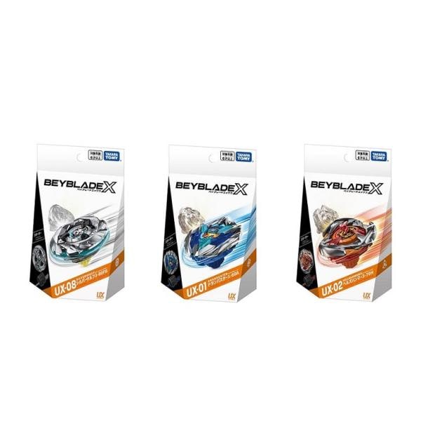 タカラトミー ベイブレード X BEYBLADE X UX-08シルバーウルフ3-80FB + UX-01 スターター ドランバスター 1-60A + UX-02 ヘルズハンマー 3-70H
