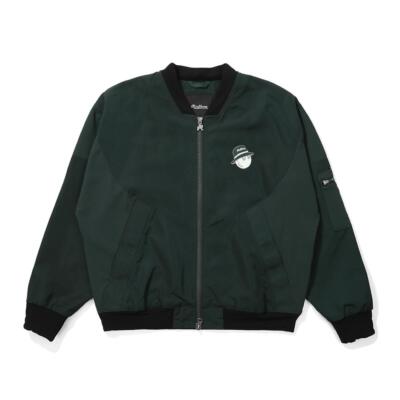 Malbon Golf純正メッシュミックスボンバージャケット ダークグリーン（レディース）