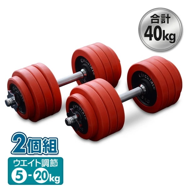 ラバーダンベルセット(20kg)2個組 LSD-20*2