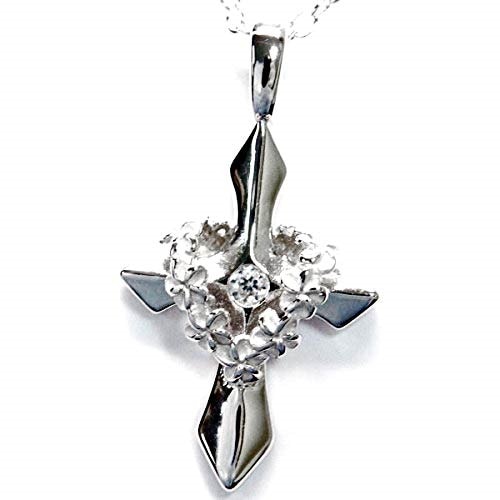 ハワイアンジュエリー ペンダント ネックレス クロス 十字架 ハート プルメリア フラワーレイ 花 シルバー925 レディース