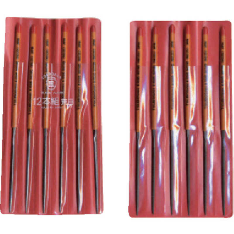 ツボサン　組ヤスリ 12本組 丸 荒目　MA01201