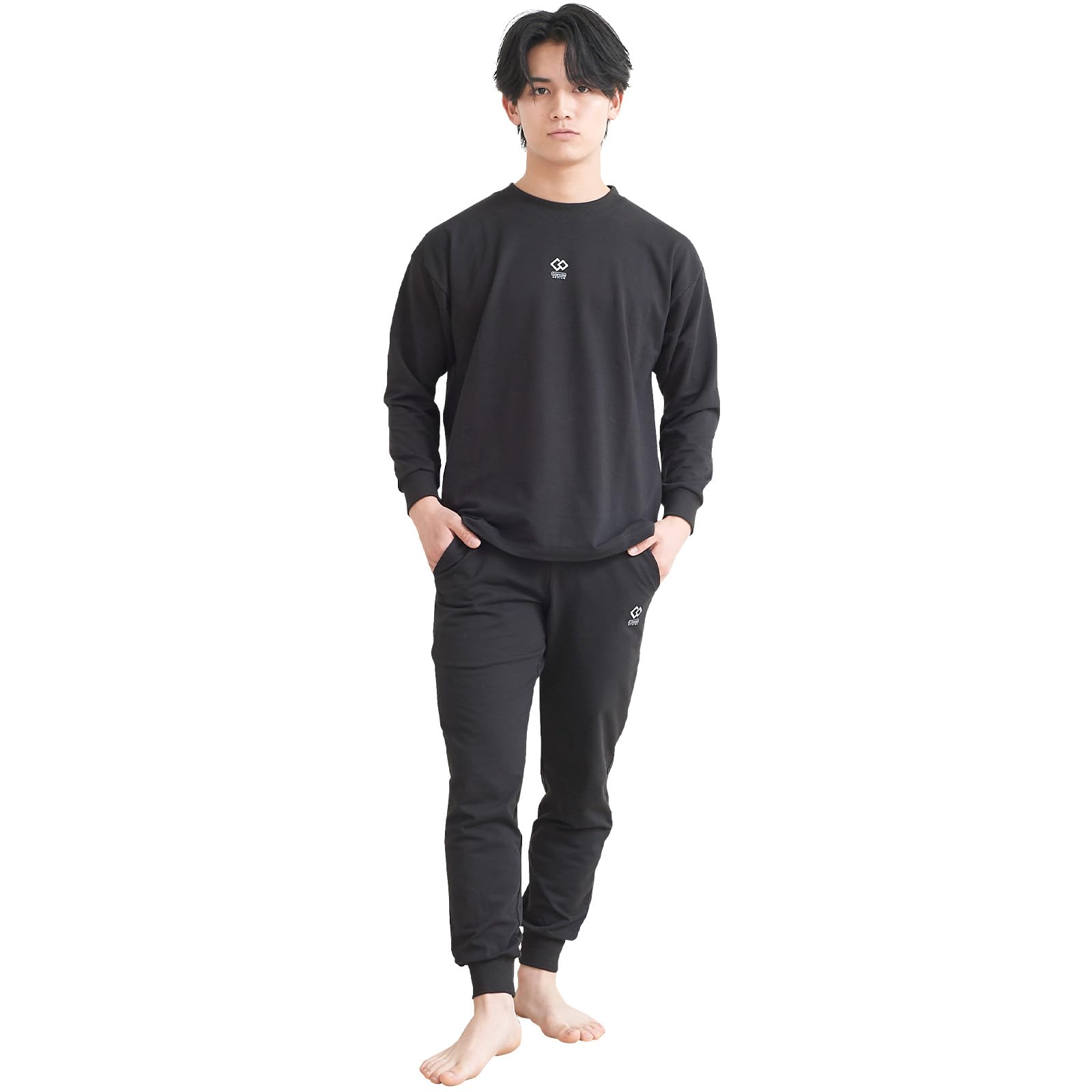 [ルアンナジェナ] 雑誌Tarzan掲載 パジャマ リラクシングウェア スウェット 上下セット メンズ レディース ルームウェア プレゼント ギフト