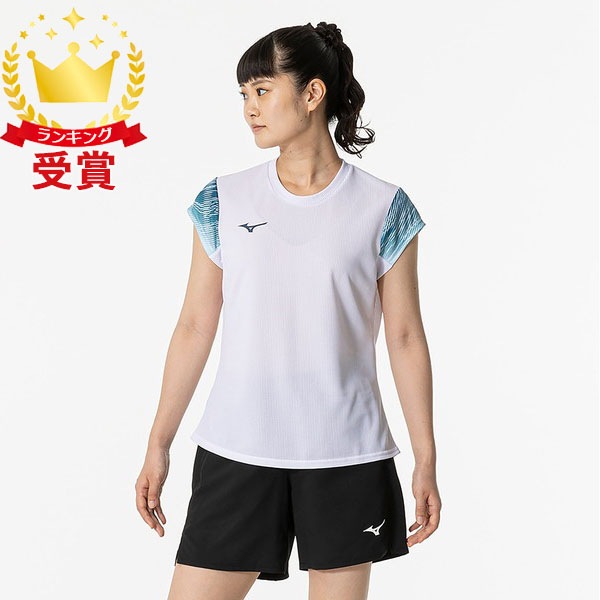 MIZUNO ミズノ 汗処理／通気 ドライエアロフローゲームシャツ ラケットスポーツ ウィメンズ ゲームウエア 62JAB20101