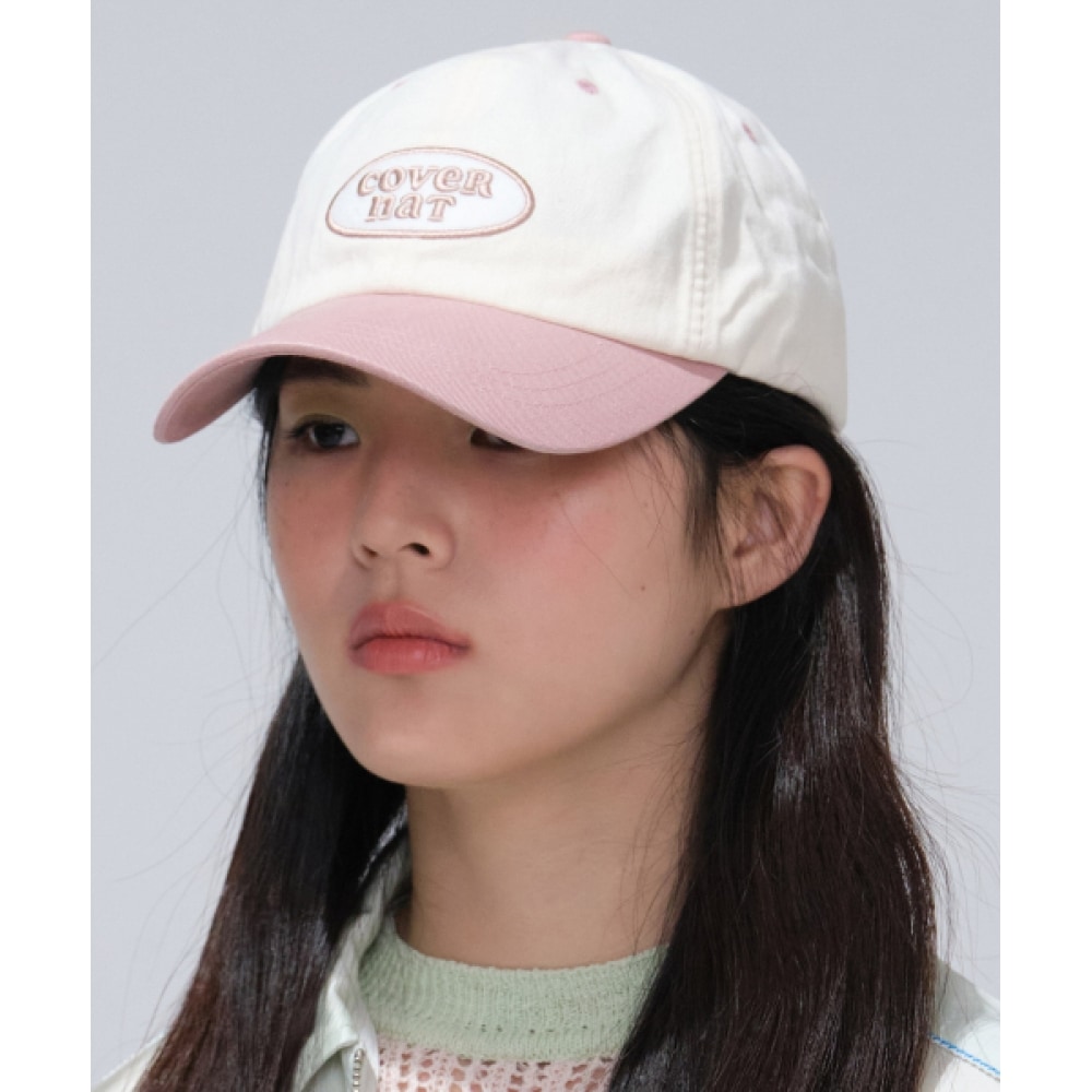 COVERNAT WOMAN クローバーハートクーパーロゴワッフェンボールキャップアイボリー